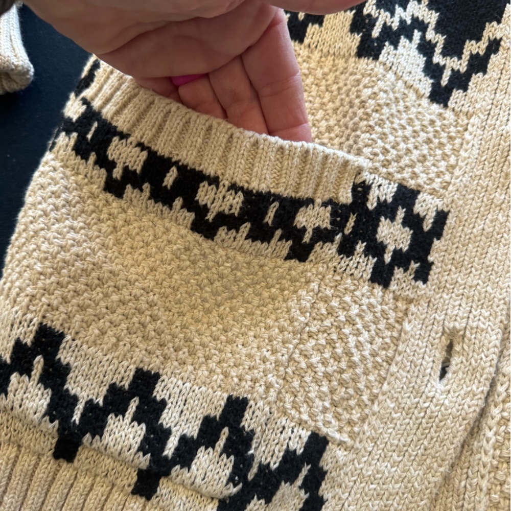 LUCKY BRAND cream/black cardi in this season hottest design! Zoom in 4 all deets - Picture 9 of 13